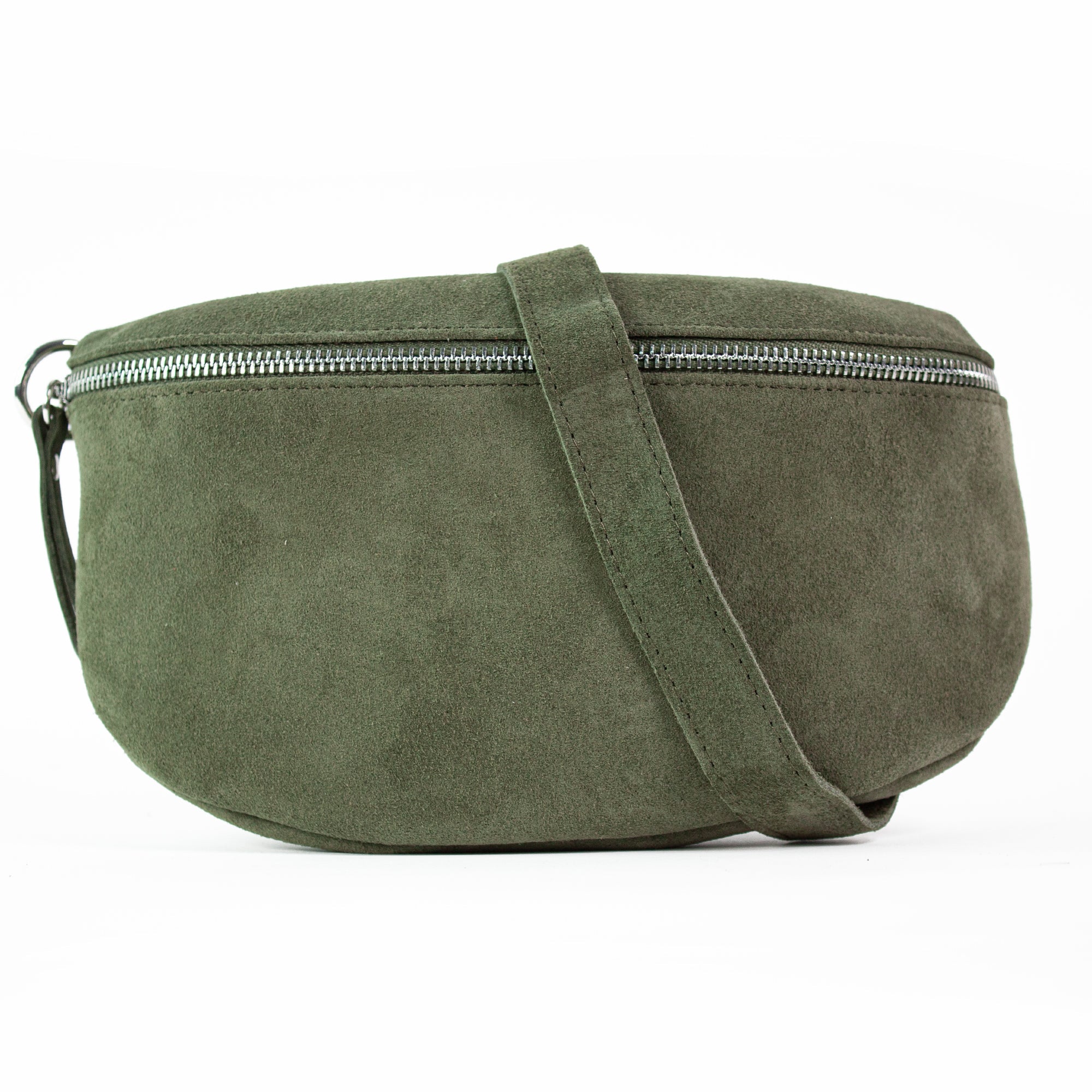lepelou - leder - Bauchtasche - VALENTINA Wildleder Bauchtasche khaki – Medium - LPBVALKHAM