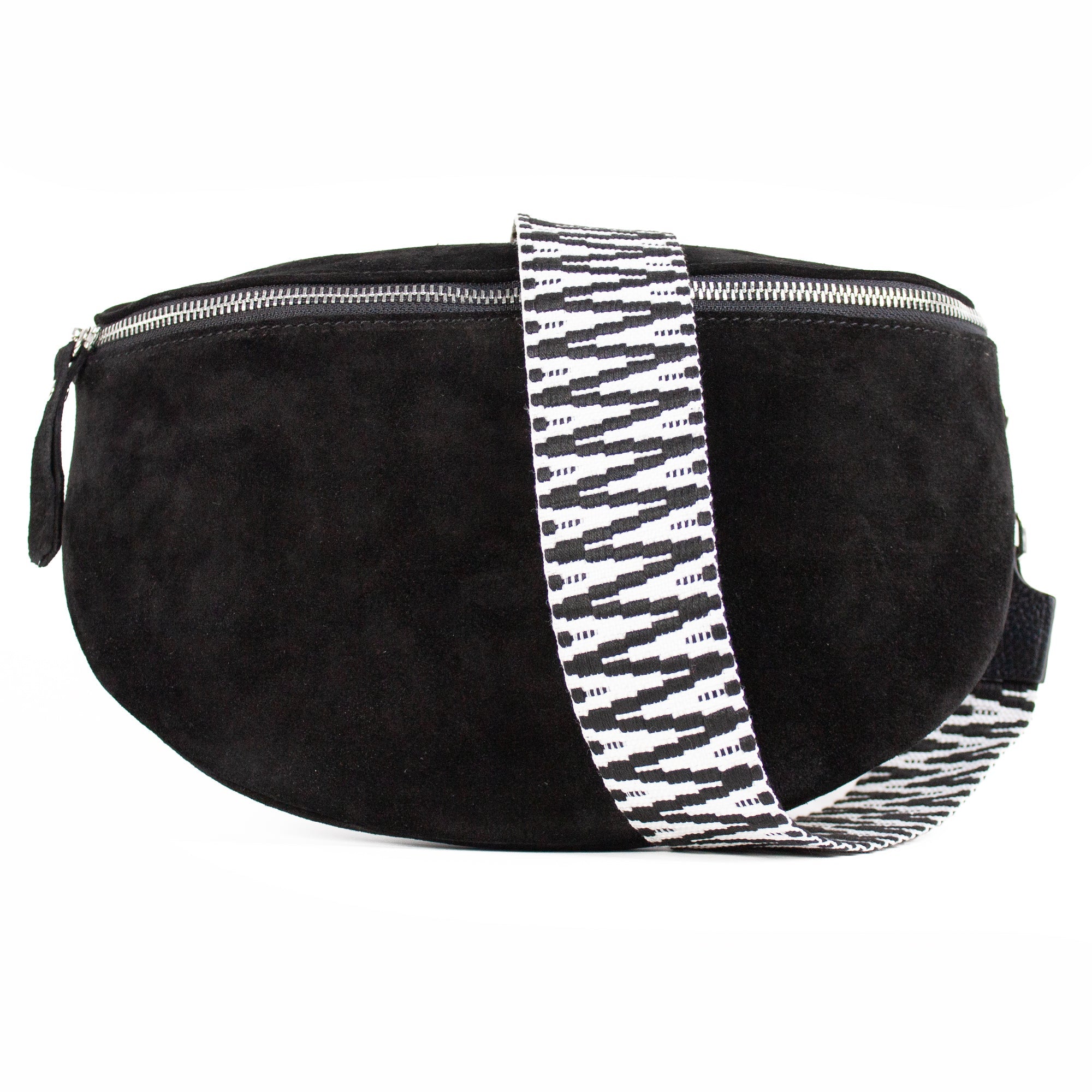 lepelou - leder - Bauchtasche - VALENTINA Wildleder Bauchtasche schwarz – Large - LPBVALSCHL1