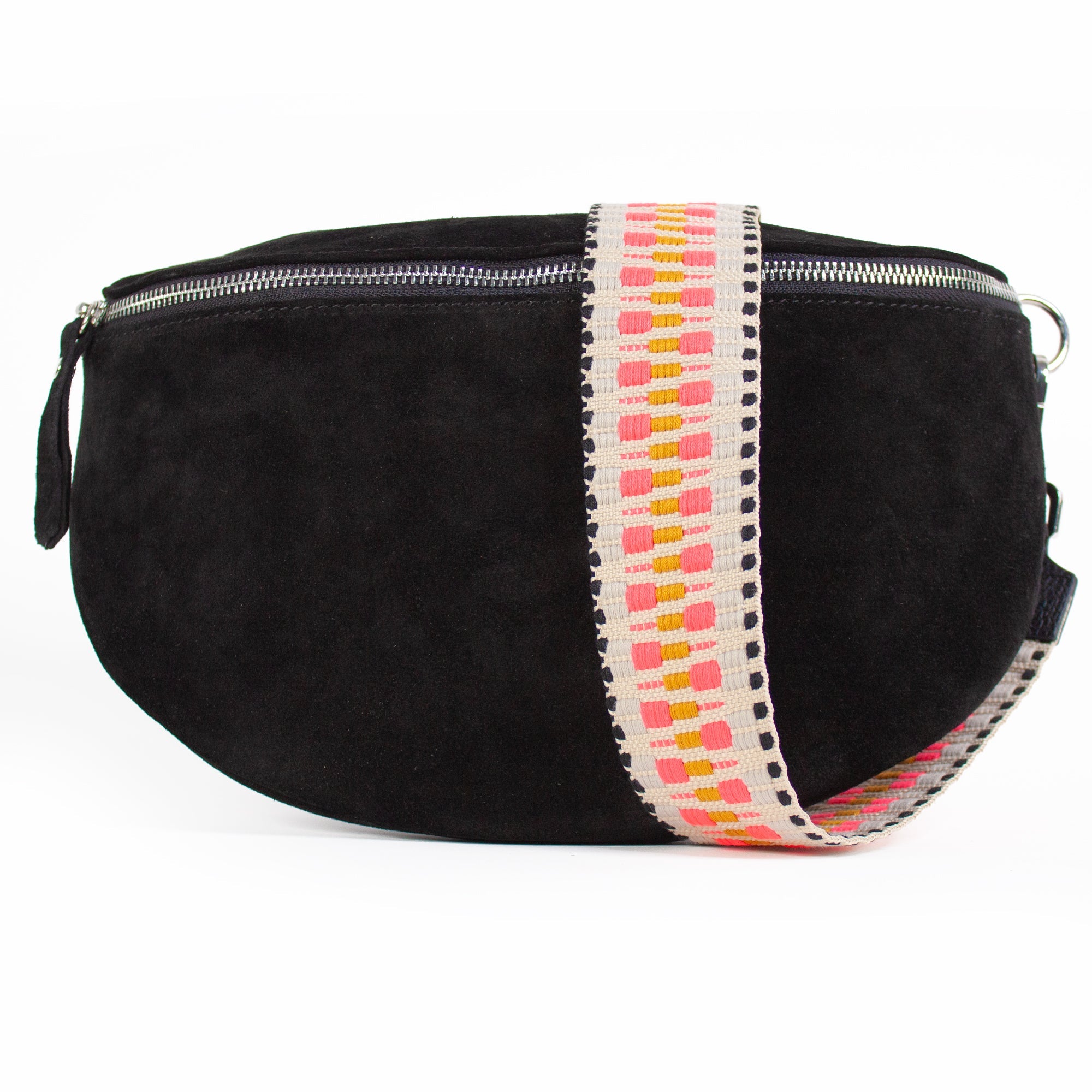 lepelou - leder - Bauchtasche - VALENTINA Wildleder Bauchtasche schwarz – Large - LPBVALSCHL1