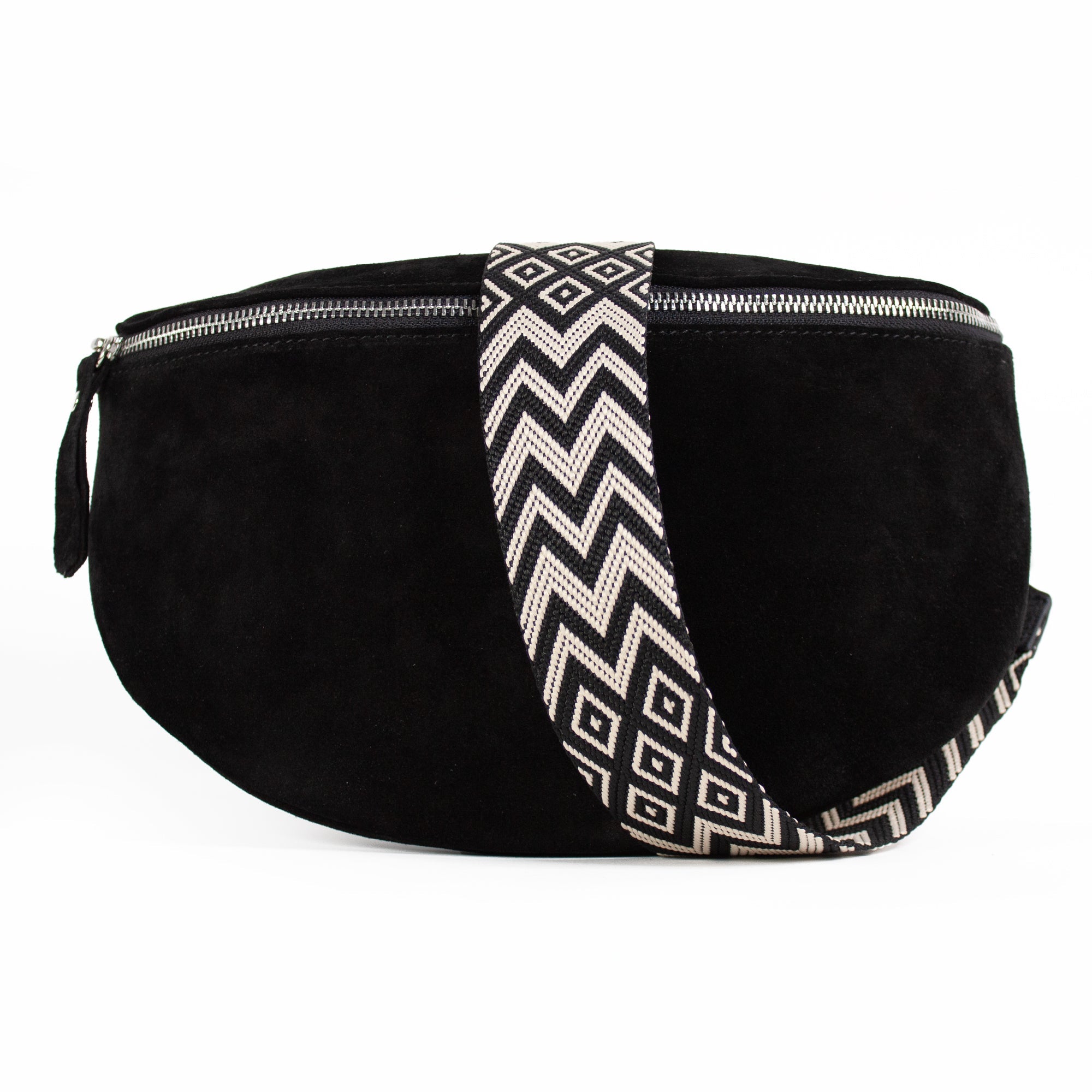 lepelou - leder - Bauchtasche - VALENTINA Wildleder Bauchtasche schwarz – Large - LPBVALSCHL3