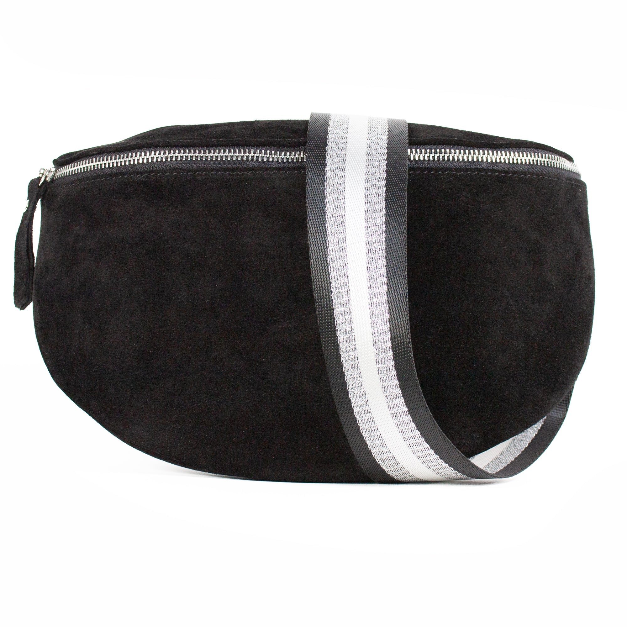 lepelou - leder - Bauchtasche - VALENTINA Wildleder Bauchtasche schwarz – Large - LPBVALSCHL5