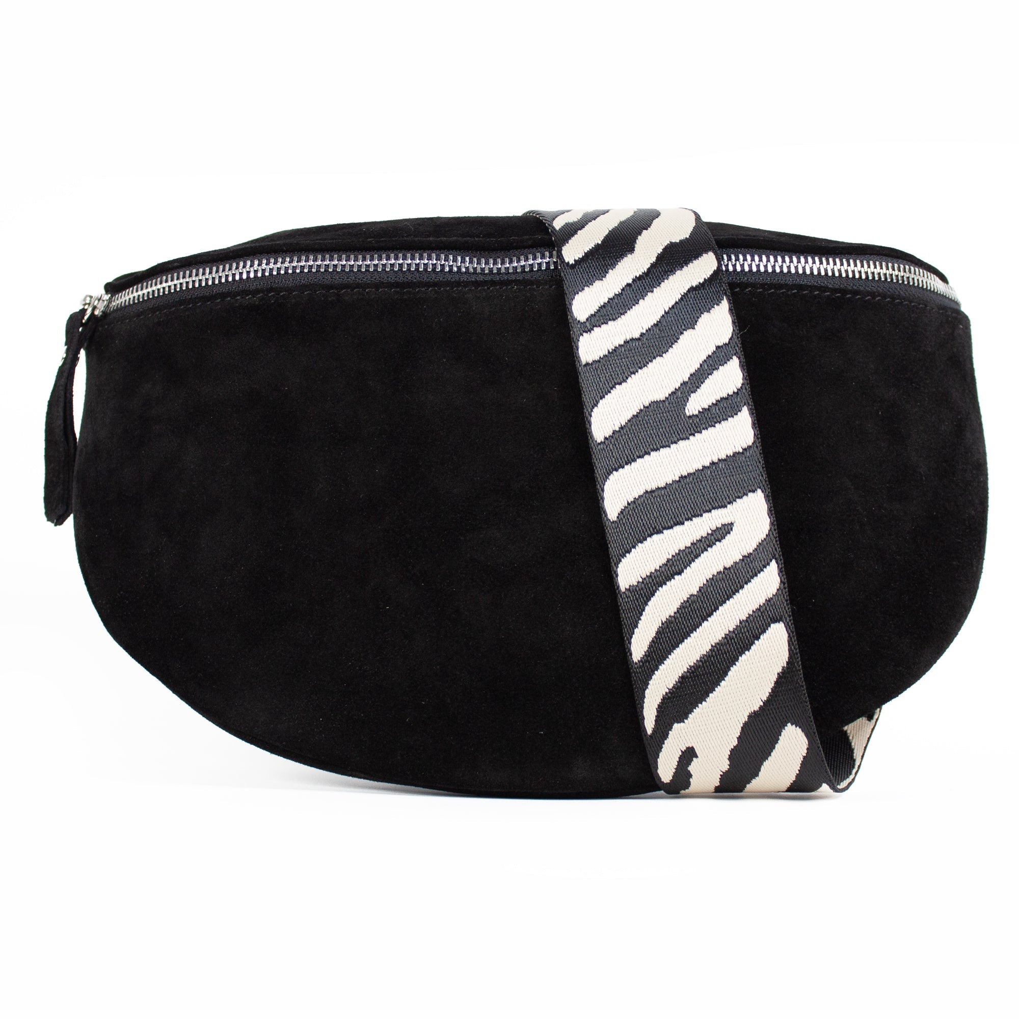 lepelou - leder - Bauchtasche - VALENTINA Wildleder Bauchtasche schwarz – Large - LPBVALSCHL8