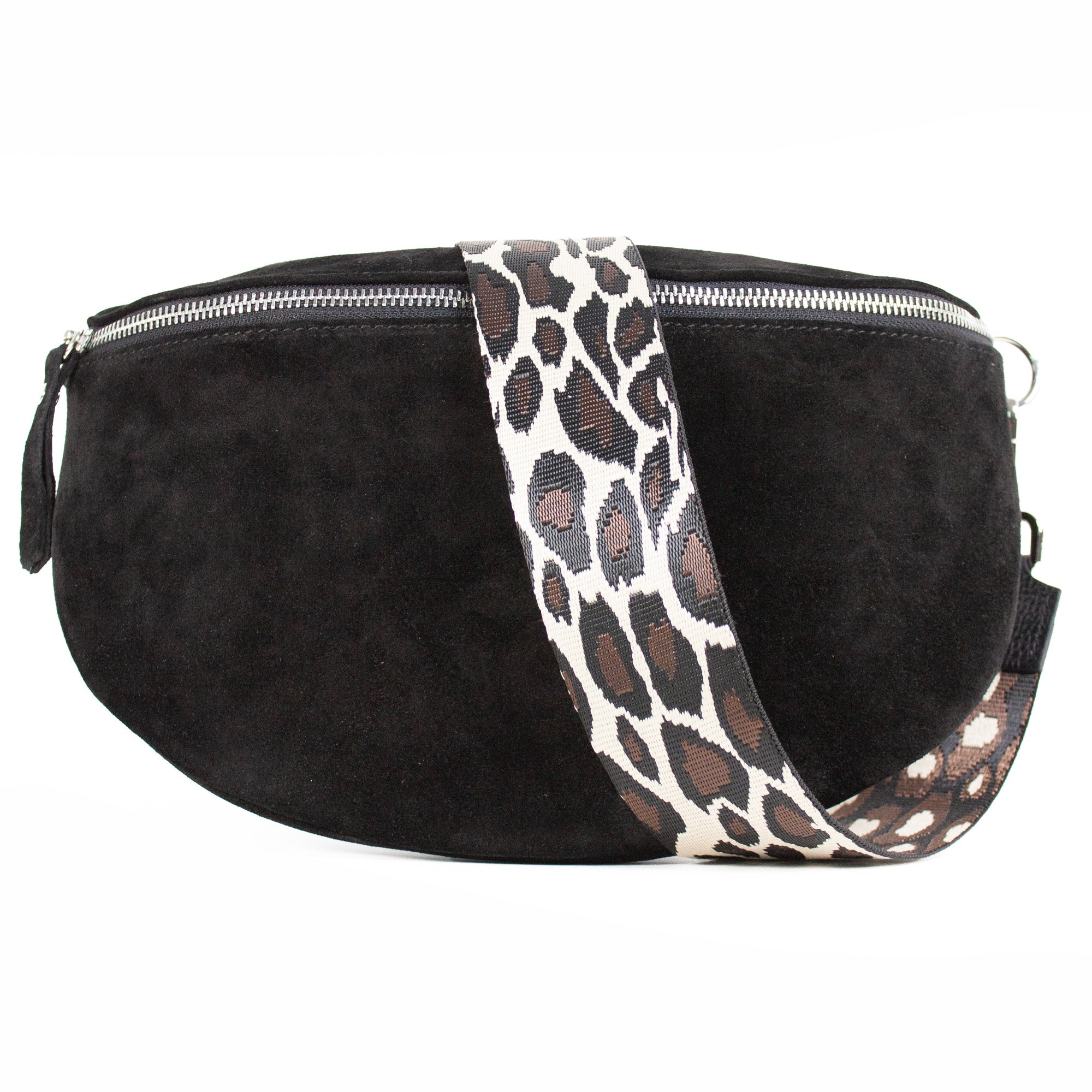 lepelou - leder - Bauchtasche - VALENTINA Wildleder Bauchtasche schwarz – Large - LPBVALSCHL8