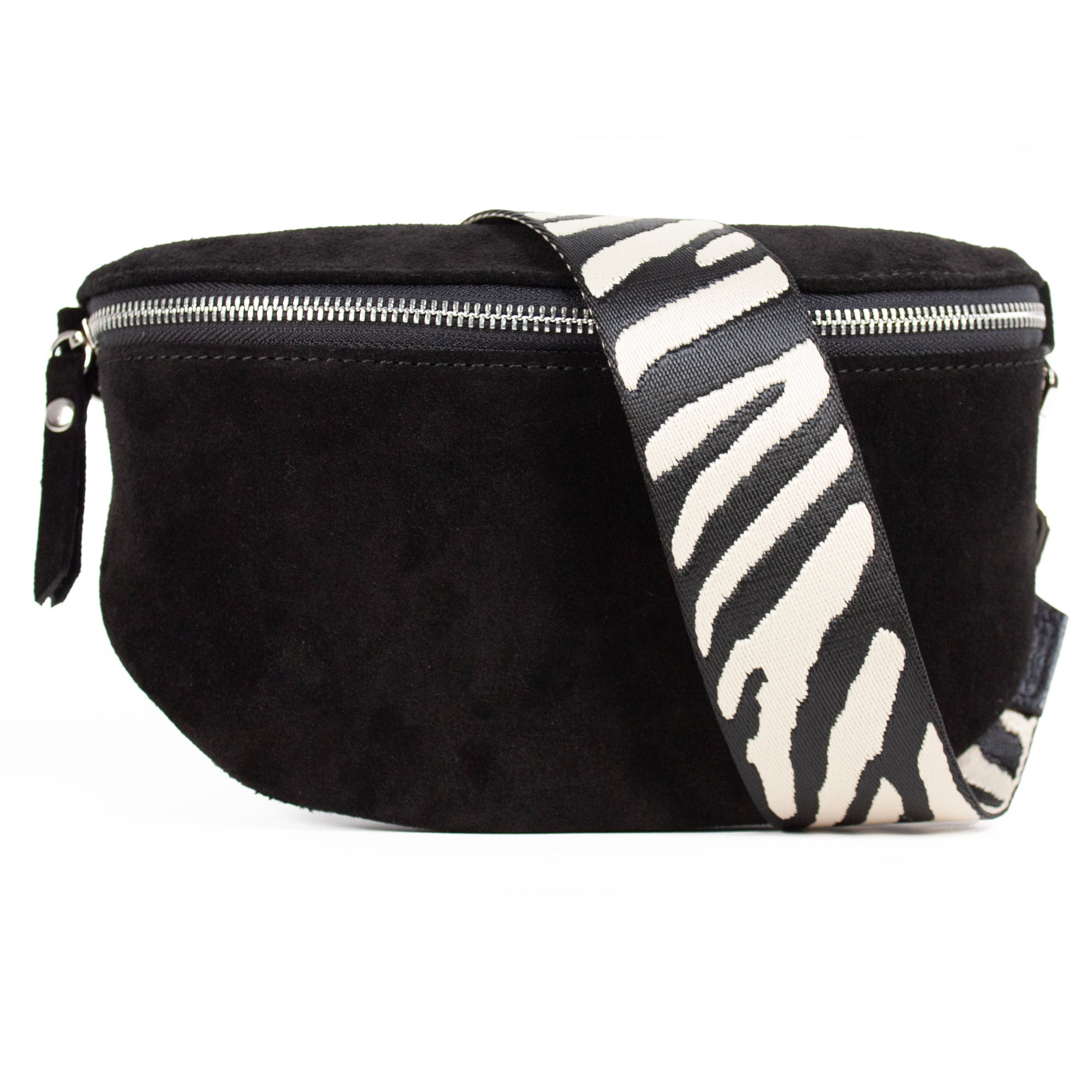 lepelou - leder - Bauchtasche - VALENTINA Wildleder Bauchtasche schwarz – Medium - LPBVALSCHM