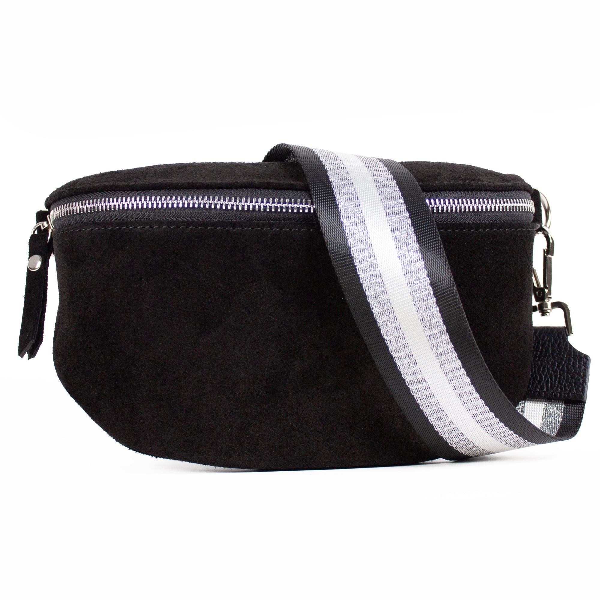 lepelou - leder - Bauchtasche - VALENTINA Wildleder Bauchtasche schwarz – Medium - LPBVALSCHM