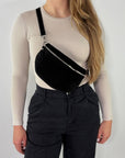 lepelou - leder - Bauchtasche - VALENTINA Wildleder Bauchtasche schwarz – Medium - LPBVALSCHM