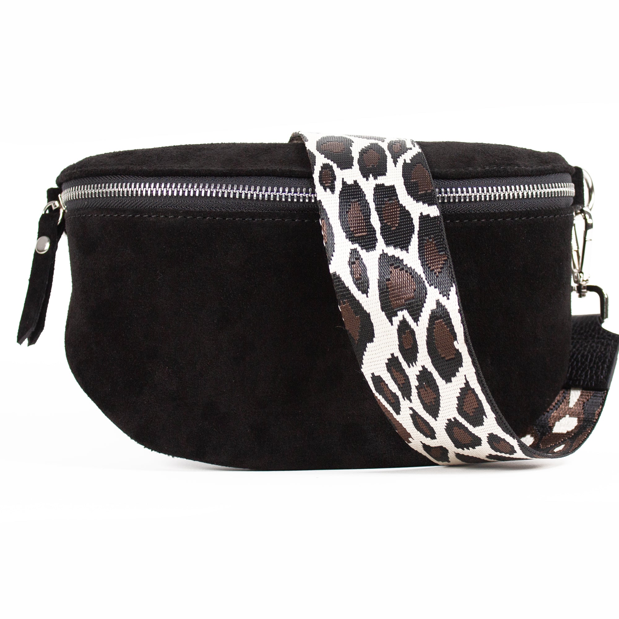 lepelou - leder - Bauchtasche - VALENTINA Wildleder Bauchtasche schwarz – Medium - LPBVALSCHM