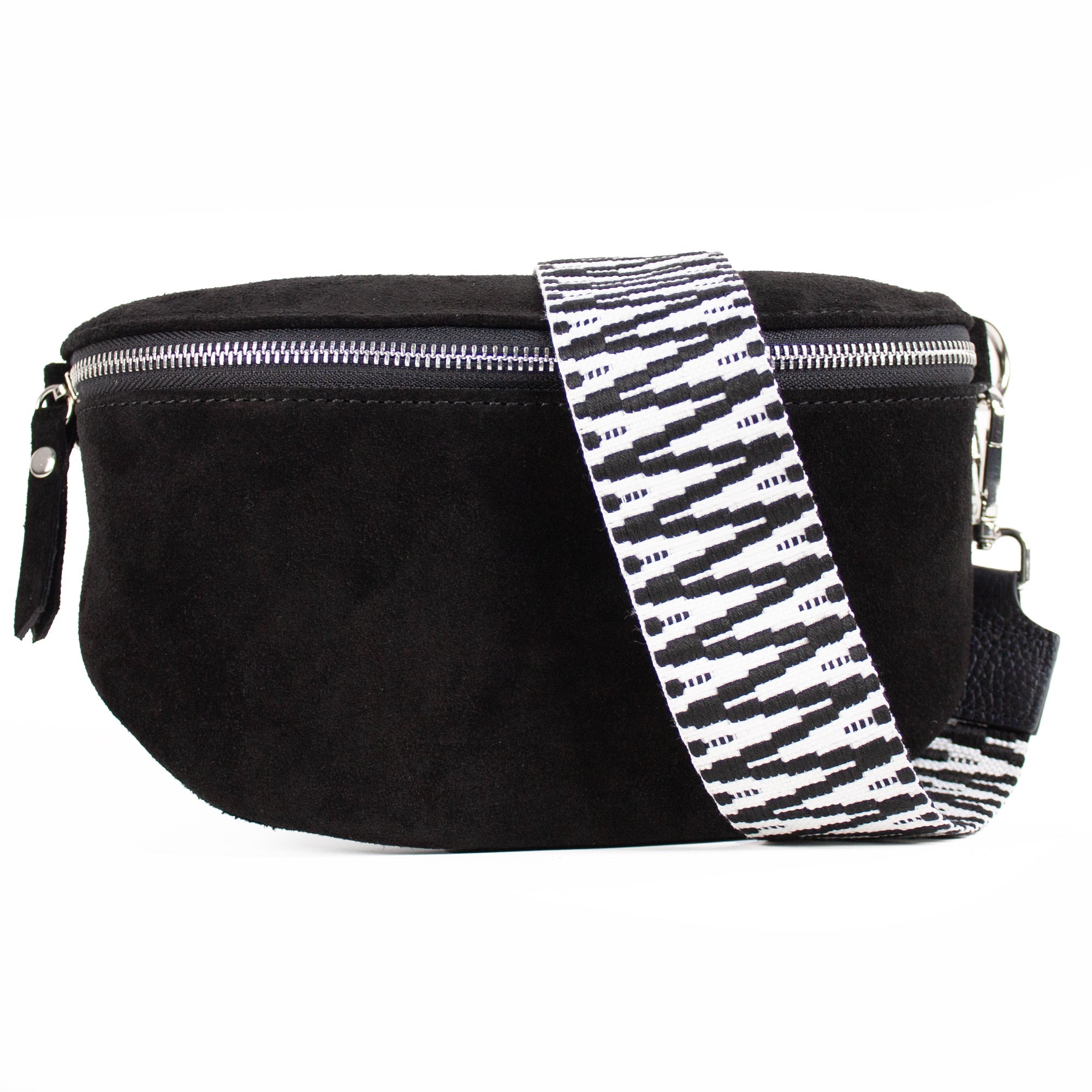 lepelou - leder - Bauchtasche - VALENTINA Wildleder Bauchtasche schwarz – Medium - LPBVALSCHM