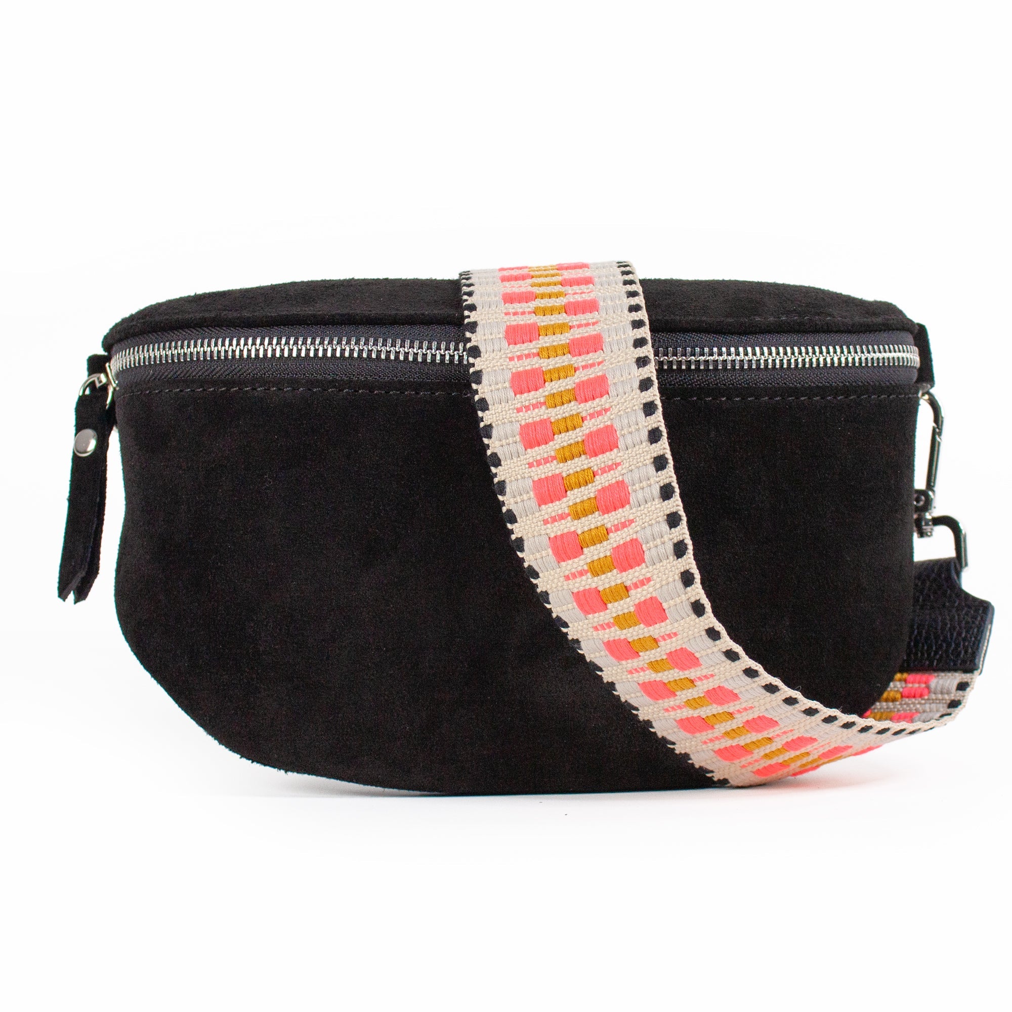 lepelou - leder - Bauchtasche - VALENTINA Wildleder Bauchtasche schwarz – Medium - LPBVALSCHM
