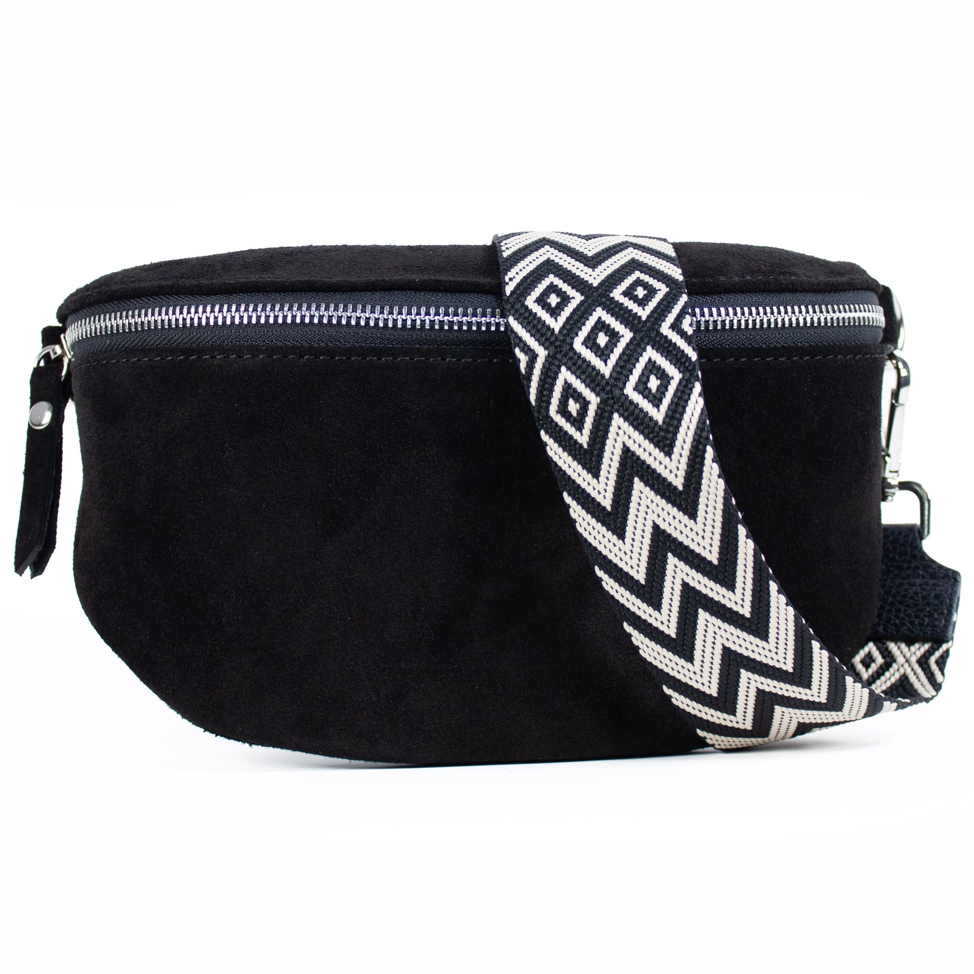 lepelou - leder - Bauchtasche - VALENTINA Wildleder Bauchtasche schwarz – Medium - LPBVALSCHM