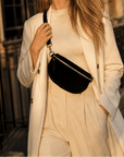 lepelou - leder - Bauchtasche - VALENTINA Wildleder Bauchtasche schwarz – Small - LPBVALSCHS