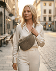 lepelou - leder - Bauchtasche - VALENTINA Wildleder Bauchtasche taupe – Small - LPBVALTAUS