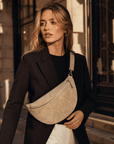 lepelou - leder - Bauchtasche - Wildleder Bauchtasche VALENTINA XL beige - LPBVALBEIXL
