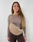 lepelou - leder - Bauchtasche - Wildleder Bauchtasche VALENTINA XL beige - LPBVALBEIXL5