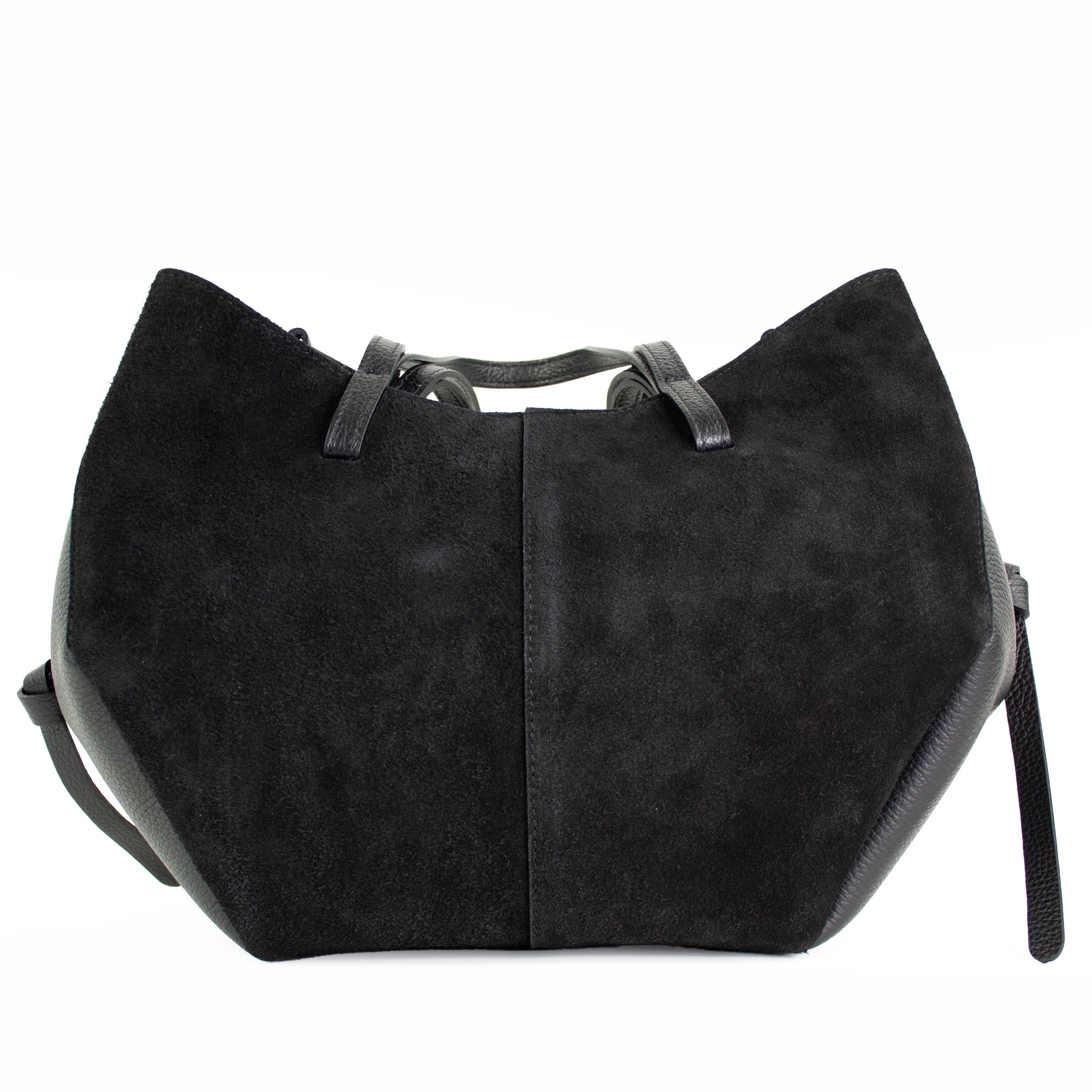 lepelou - leder - Bauchtasche - Wildleder Handtasche TARA schwarz - LPHTARSCH