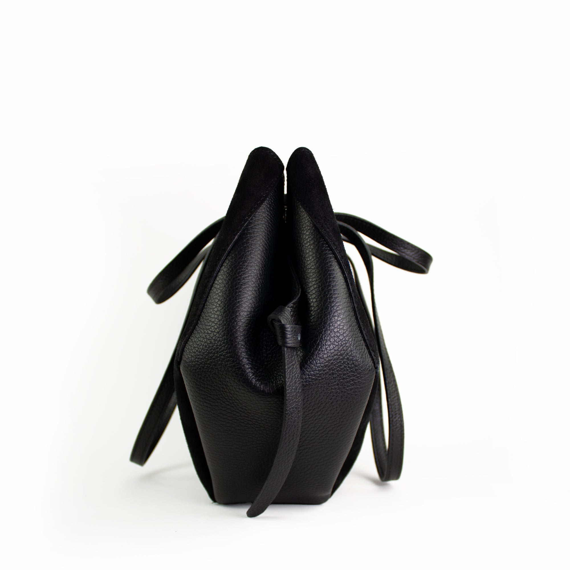 lepelou - leder - Bauchtasche - Wildleder Handtasche TARA schwarz - LPHTARSCH