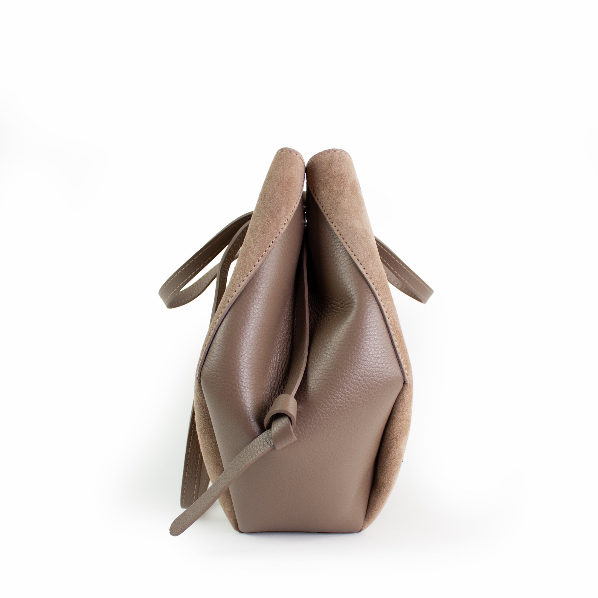 lepelou - leder - Bauchtasche - Wildleder Handtasche TARA taupe - LPHTARTAU