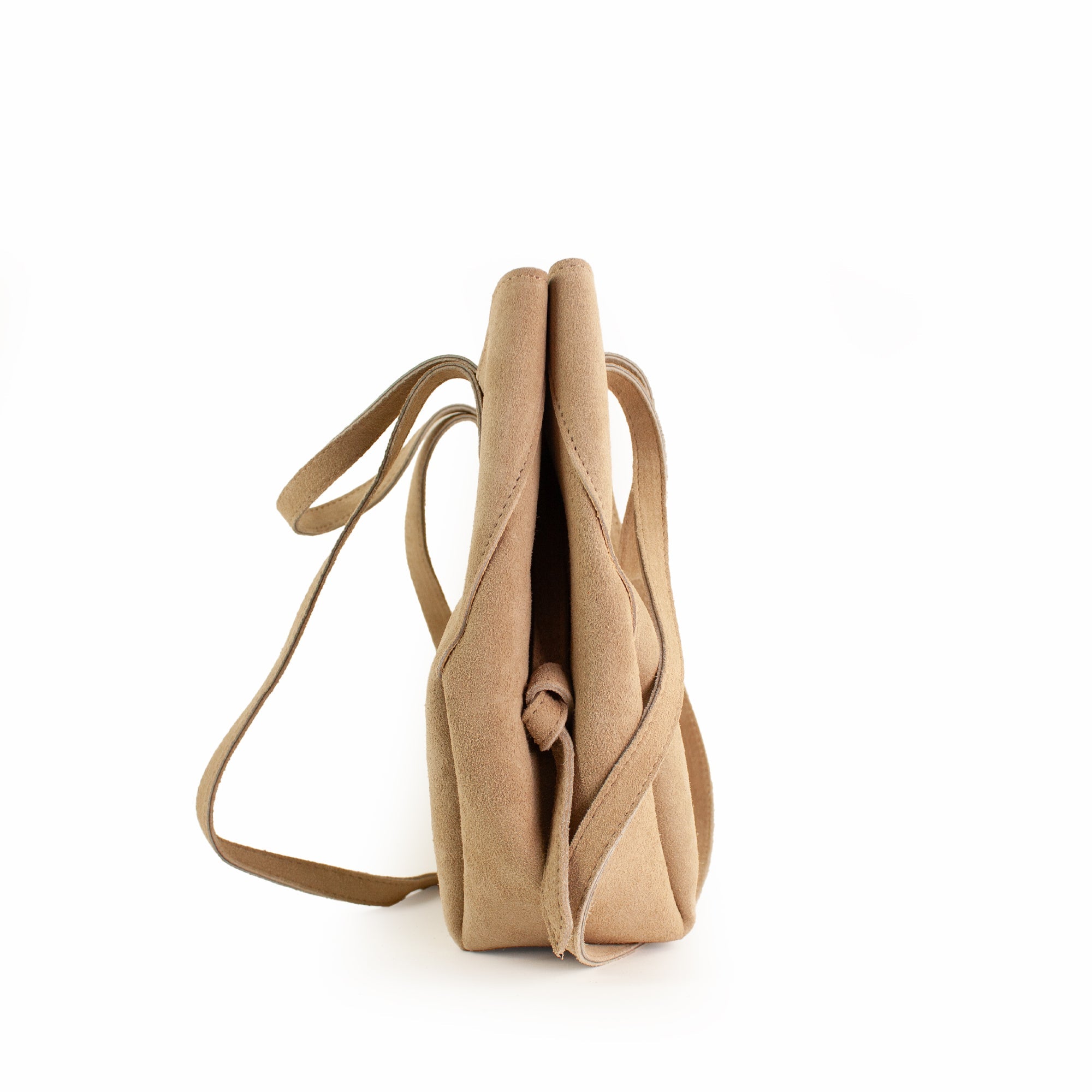 lepelou - leder - Bauchtasche - Wildleder Handtasche TESSA beige - LPHTESBEI