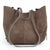 lepelou - leder - Bauchtasche - Wildleder Handtasche TESSA taupe - LPHTESTAU
