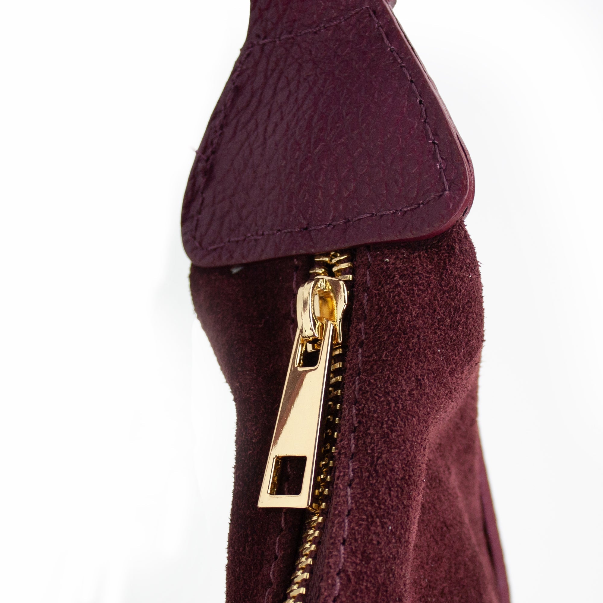 lepelou - leder - Bauchtasche - Wildleder Moon Bag MONA bordeaux - LPHMONBORWL