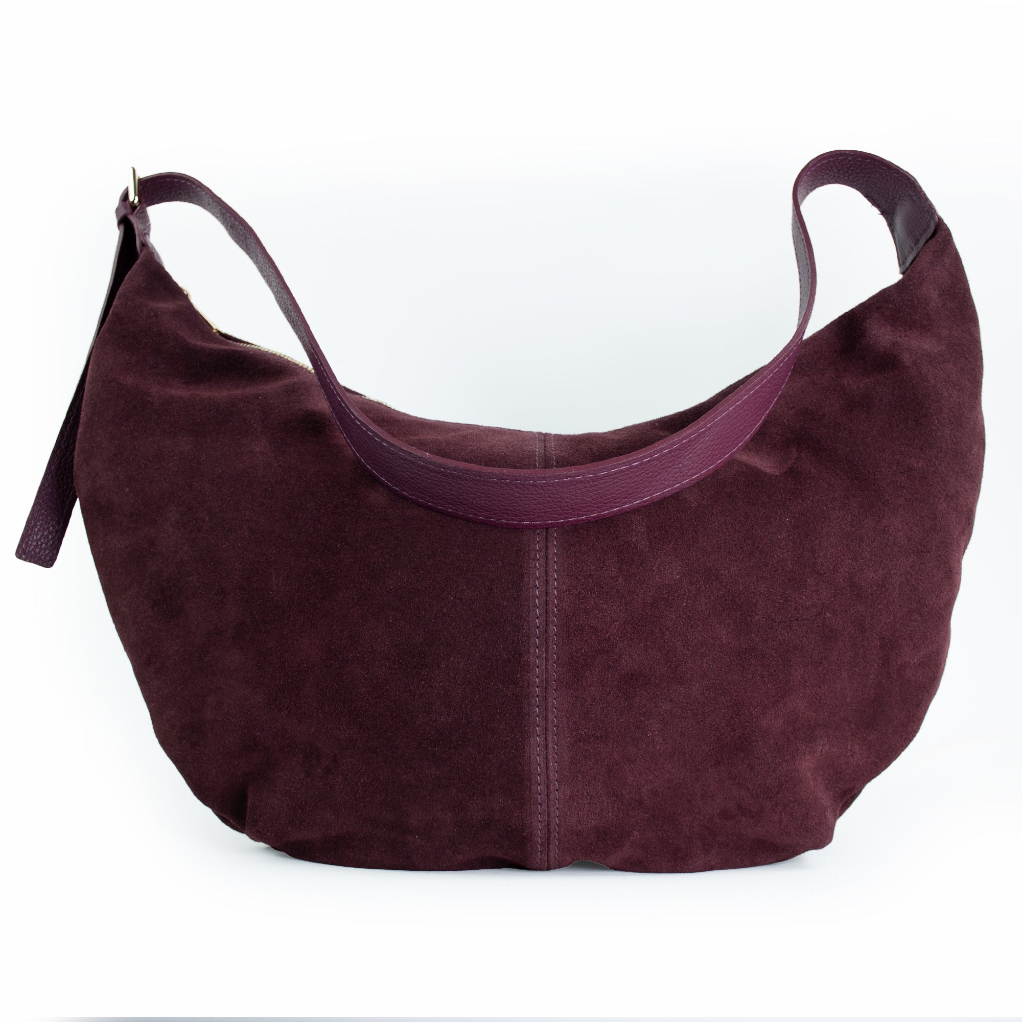 lepelou - leder - Bauchtasche - Wildleder Moon Bag MONA bordeaux - LPHMONBORWL