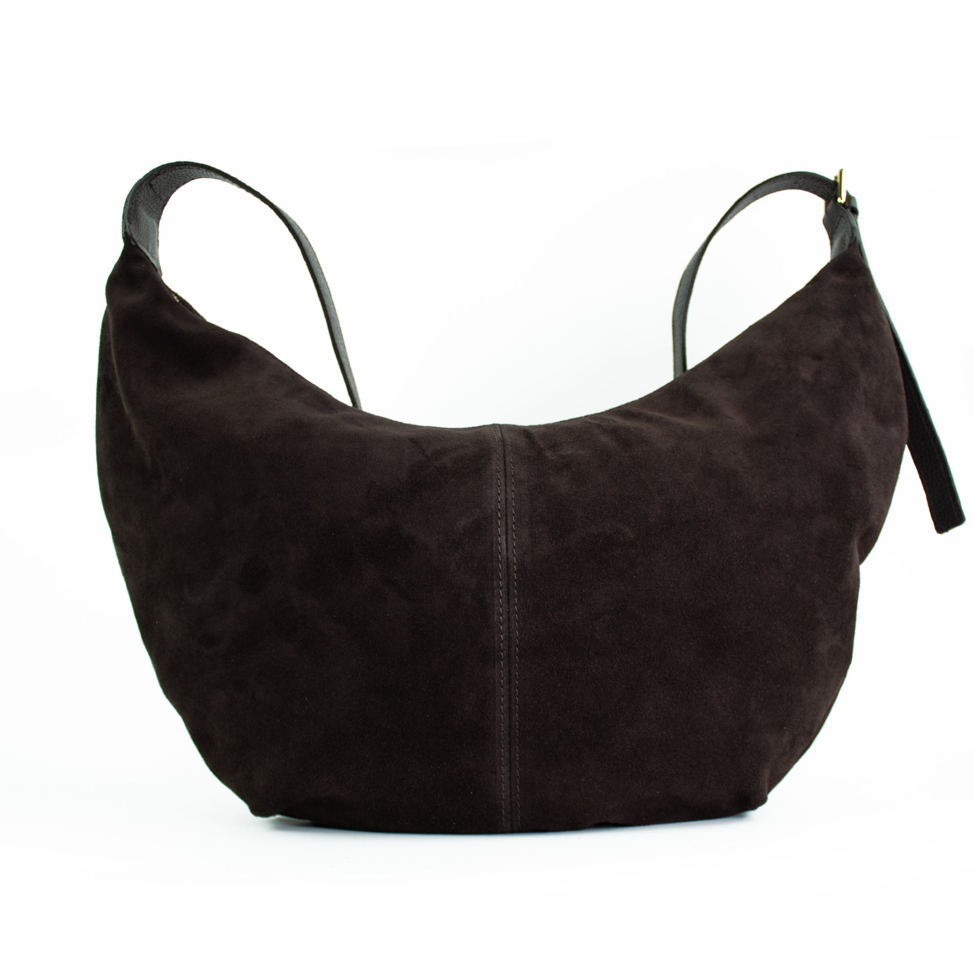lepelou - leder - Bauchtasche - Wildleder Moon Bag MONA dunkelbraun - LPHMONDBRWL