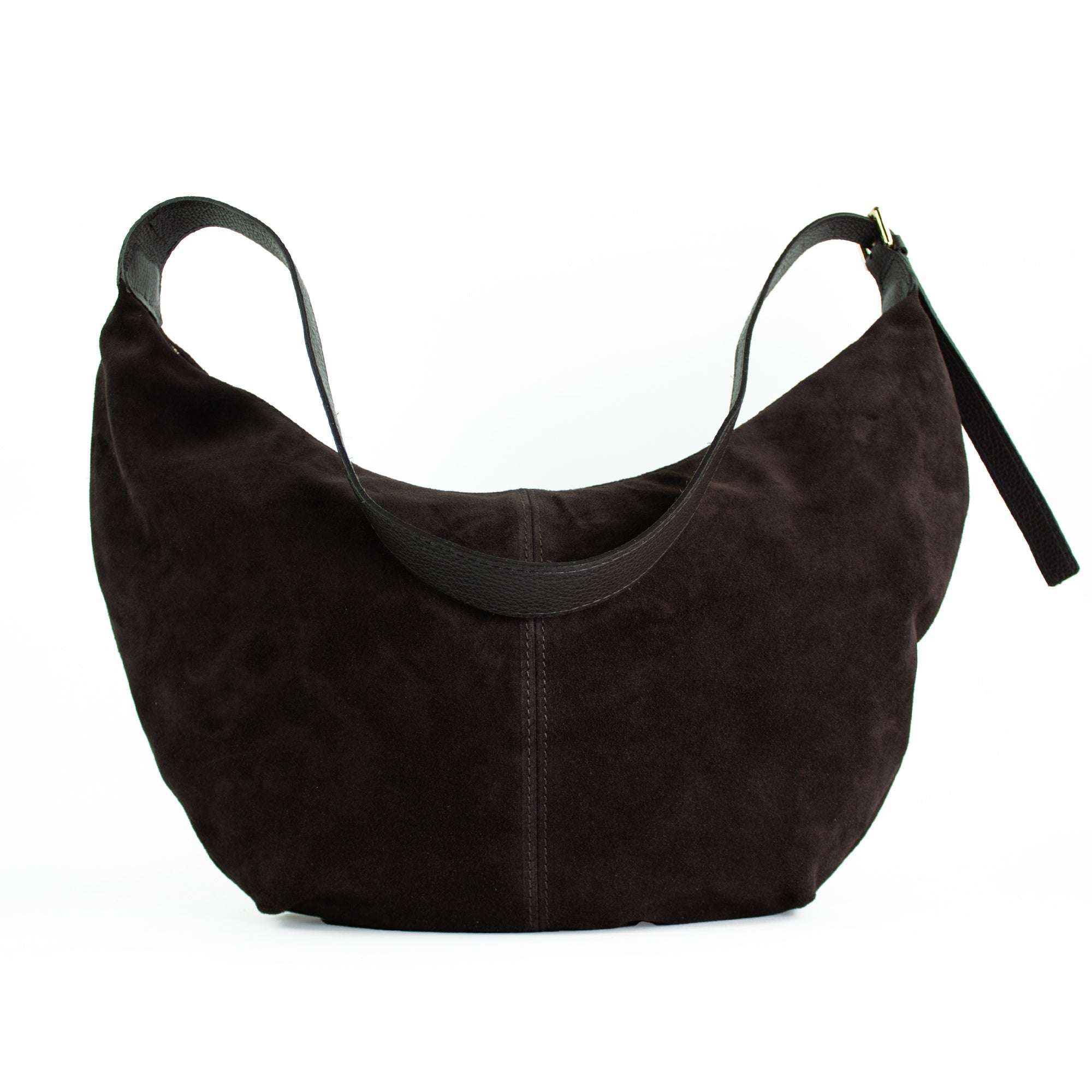 lepelou - leder - Bauchtasche - Wildleder Moon Bag MONA dunkelbraun - LPHMONDBRWL