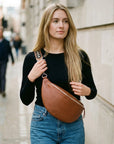 lepelou-leder-Bauchtasche-XL Bauchtasche LARA cognac -LPBLARCOGE