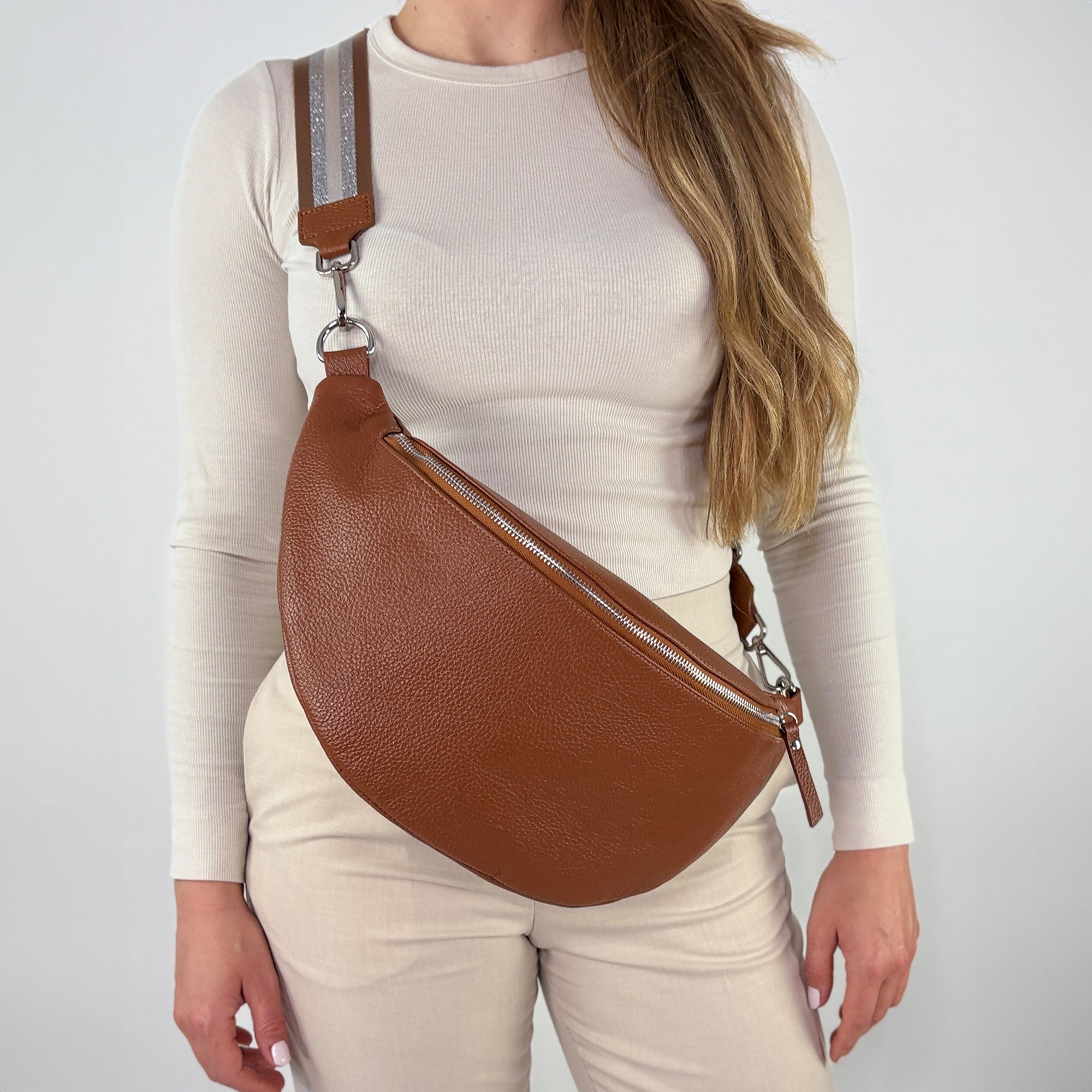 lepelou - leder - Bauchtasche - XL Bauchtasche LARA cognac - LPBLARCOGE3