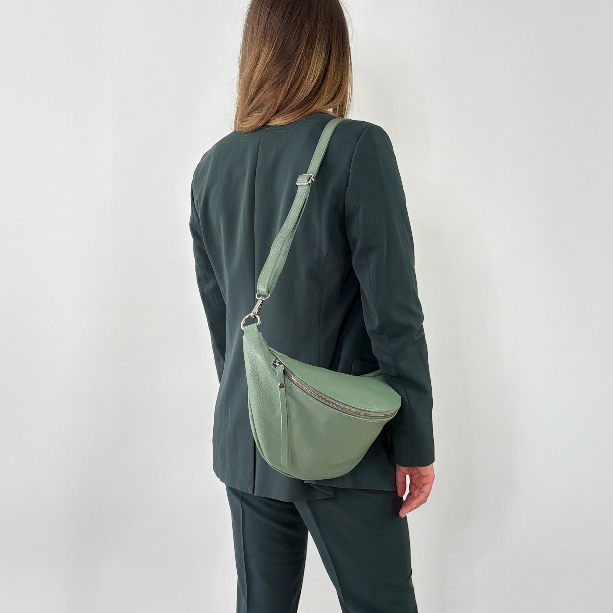 lepelou - leder - Bauchtasche - XL Bauchtasche LARA mint - LPBLARMINE
