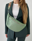 lepelou - leder - Bauchtasche - XL Bauchtasche LARA mint - LPBLARMINE2