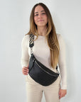 lepelou - leder - Bauchtasche - XL Bauchtasche LARA schwarz - LPBLARSCHE