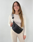lepelou - leder - Bauchtasche - XL Bauchtasche LARA schwarz - LPBLARSCHE2