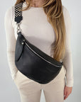 lepelou - leder - Bauchtasche - XL Bauchtasche LARA schwarz - LPBLARSCHE3