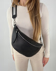 lepelou - leder - Bauchtasche - XL Bauchtasche LARA schwarz - LPBLARSCHE4