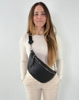 lepelou - leder - Bauchtasche - XL Bauchtasche LARA schwarz - LPBLARSCHE5