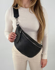 lepelou - leder - Bauchtasche - XL Bauchtasche LARA schwarz - LPBLARSCHE6