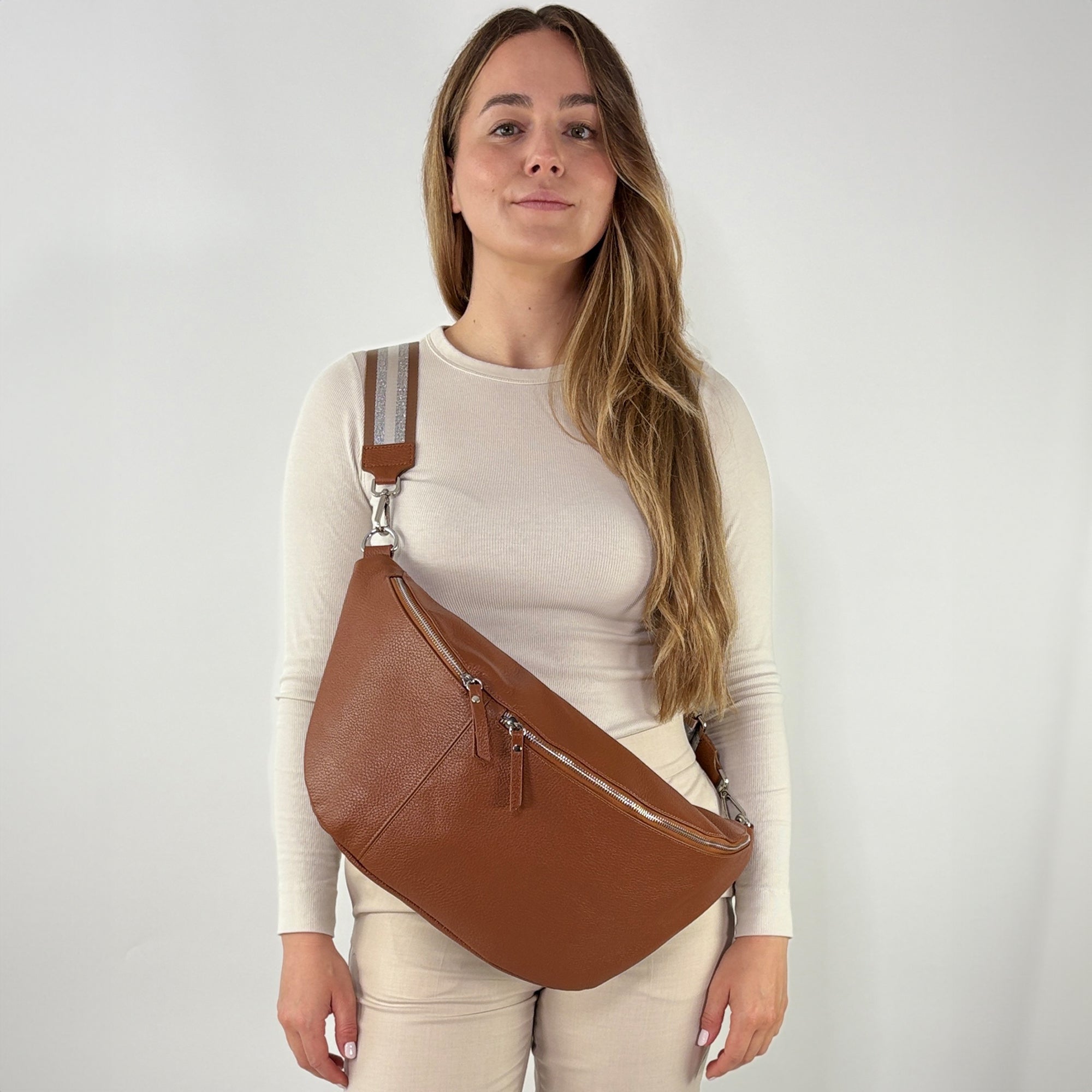 lepelou - leder - Bauchtasche - XXL Bauchtasche CLARA cognac - LPBCLACOGE3