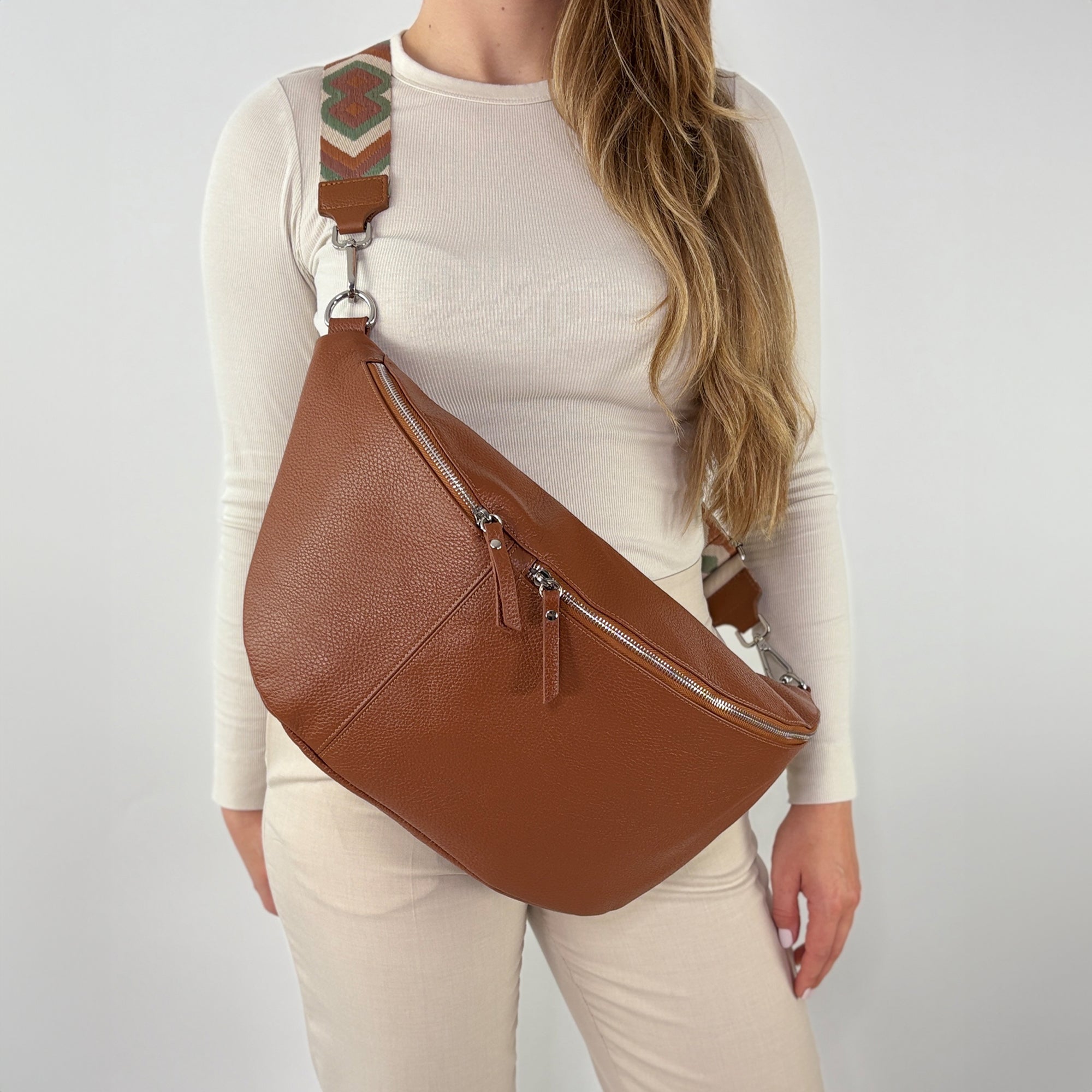 lepelou - leder - Bauchtasche - XXL Bauchtasche CLARA cognac - LPBCLACOGE4