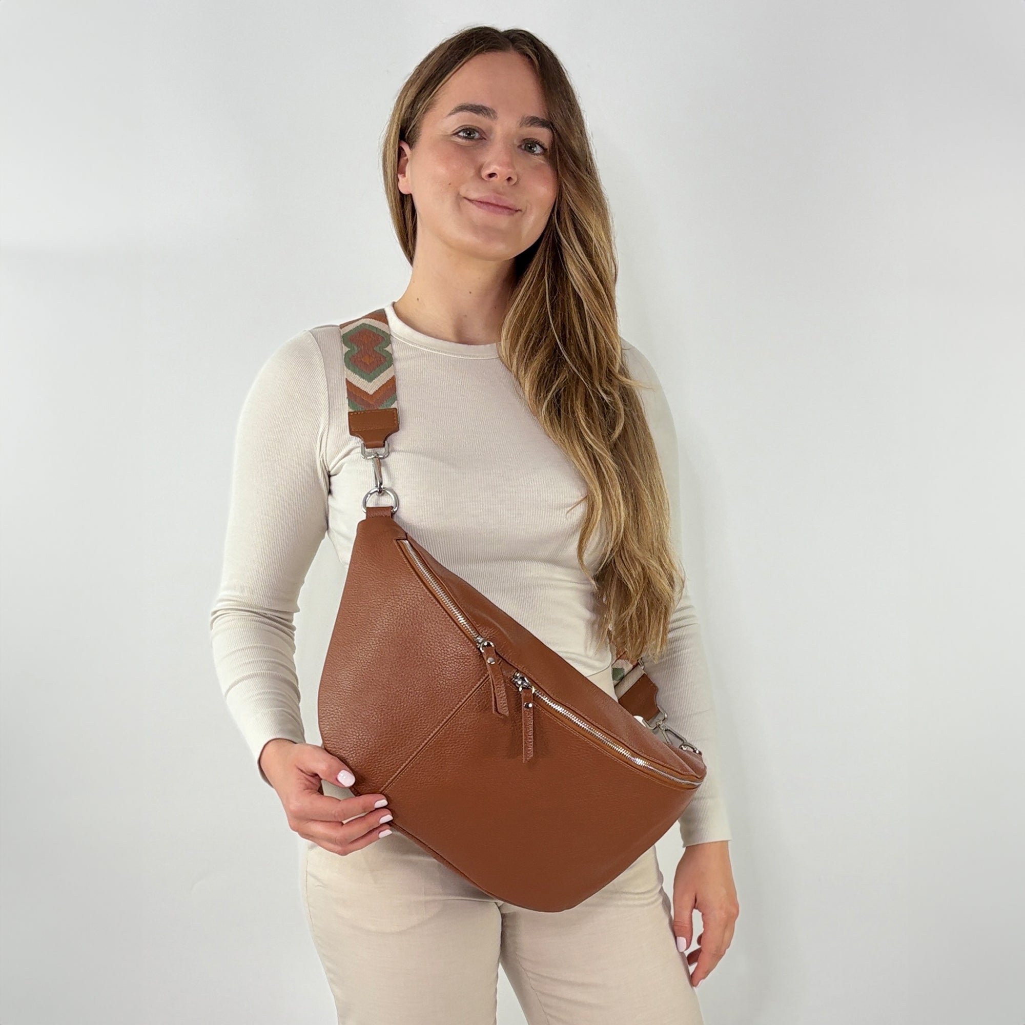 lepelou - leder - Bauchtasche - XXL Bauchtasche CLARA cognac - LPBCLACOGE4