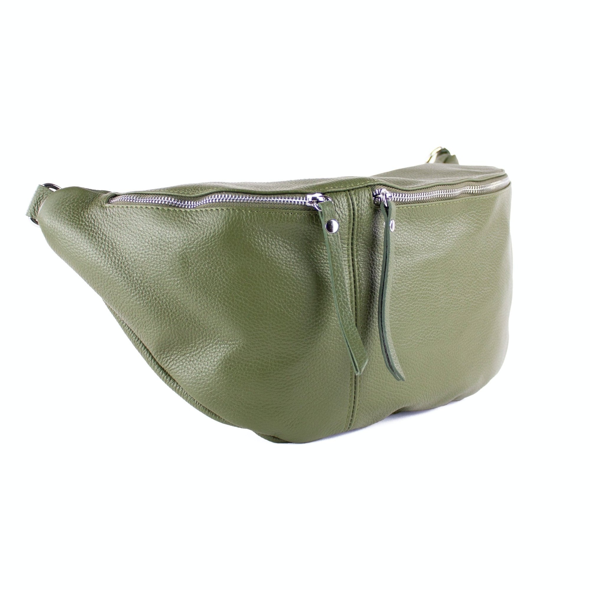 lepelou - leder - Bauchtasche - XXL Bauchtasche CLARA khaki - LPBCLAKHAE5