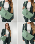lepelou - leder - Bauchtasche - XXL Bauchtasche CLARA mint - LPBCLAMINE