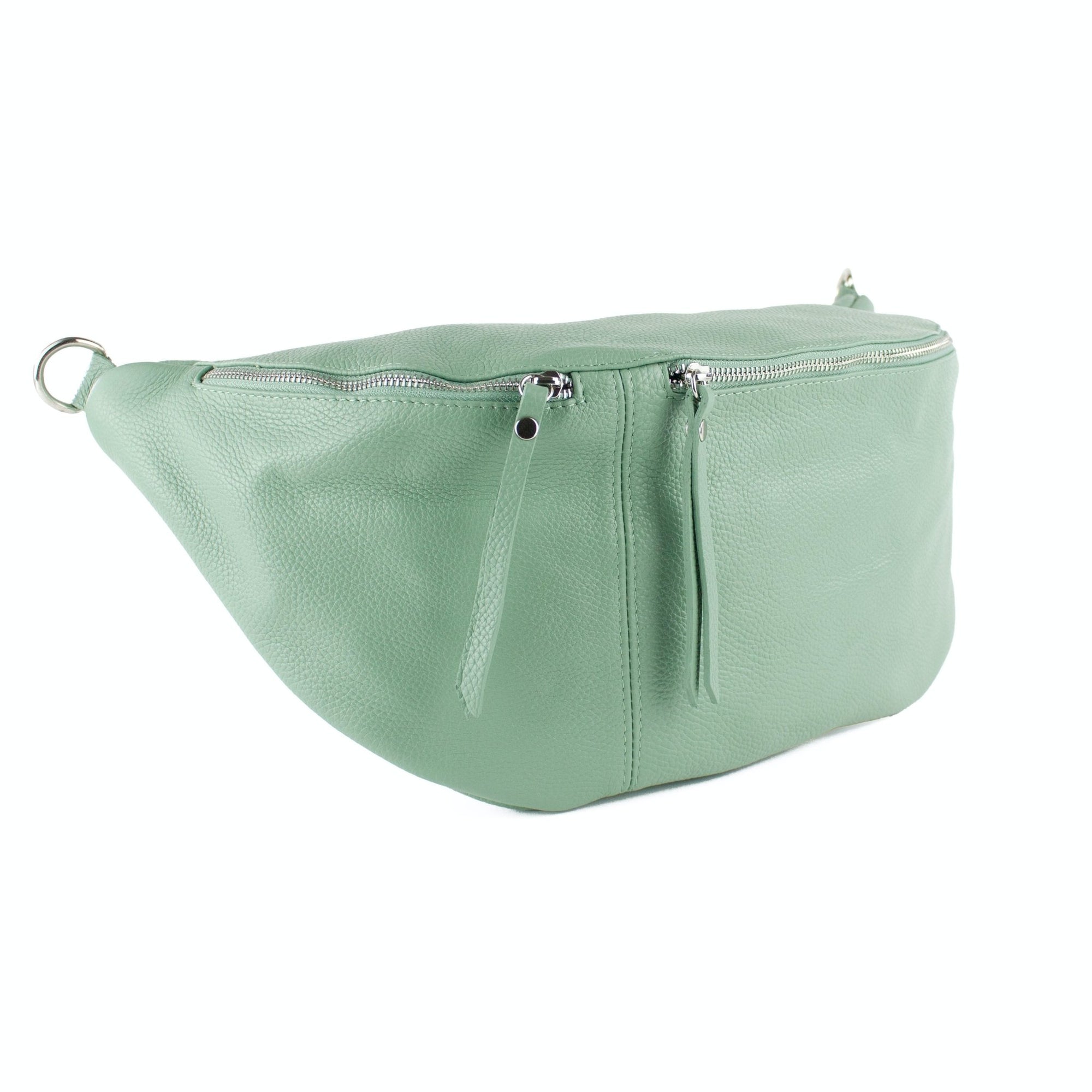 lepelou - leder - Bauchtasche - XXL Bauchtasche CLARA mint - LPBCLAMINE4
