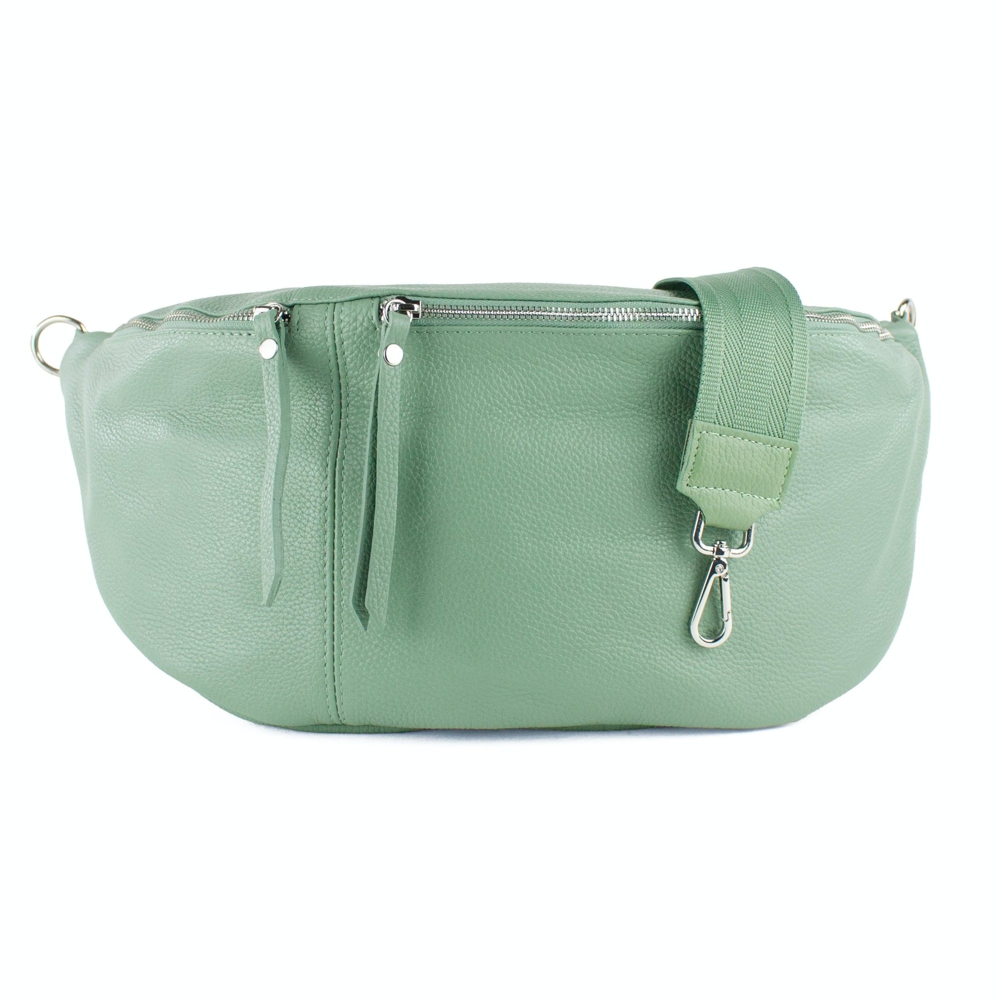 lepelou - leder - Bauchtasche - XXL Bauchtasche CLARA mint - LPBCLAMINE4