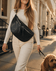 lepelou-leder-Bauchtasche-XXL Bauchtasche CLARA schwarz -LPBCLASCHE