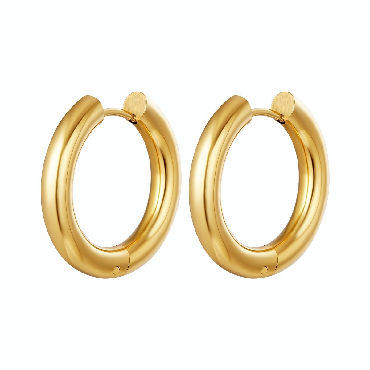 lepelou - leder - Breite Creolen 25mm gold - LPSOBCGOL25