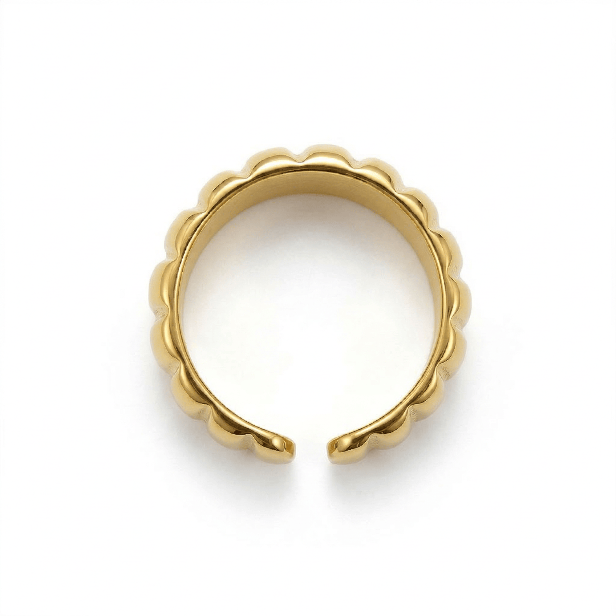 lepelou - leder - Breiter Ring gold - LPSRBREGOL