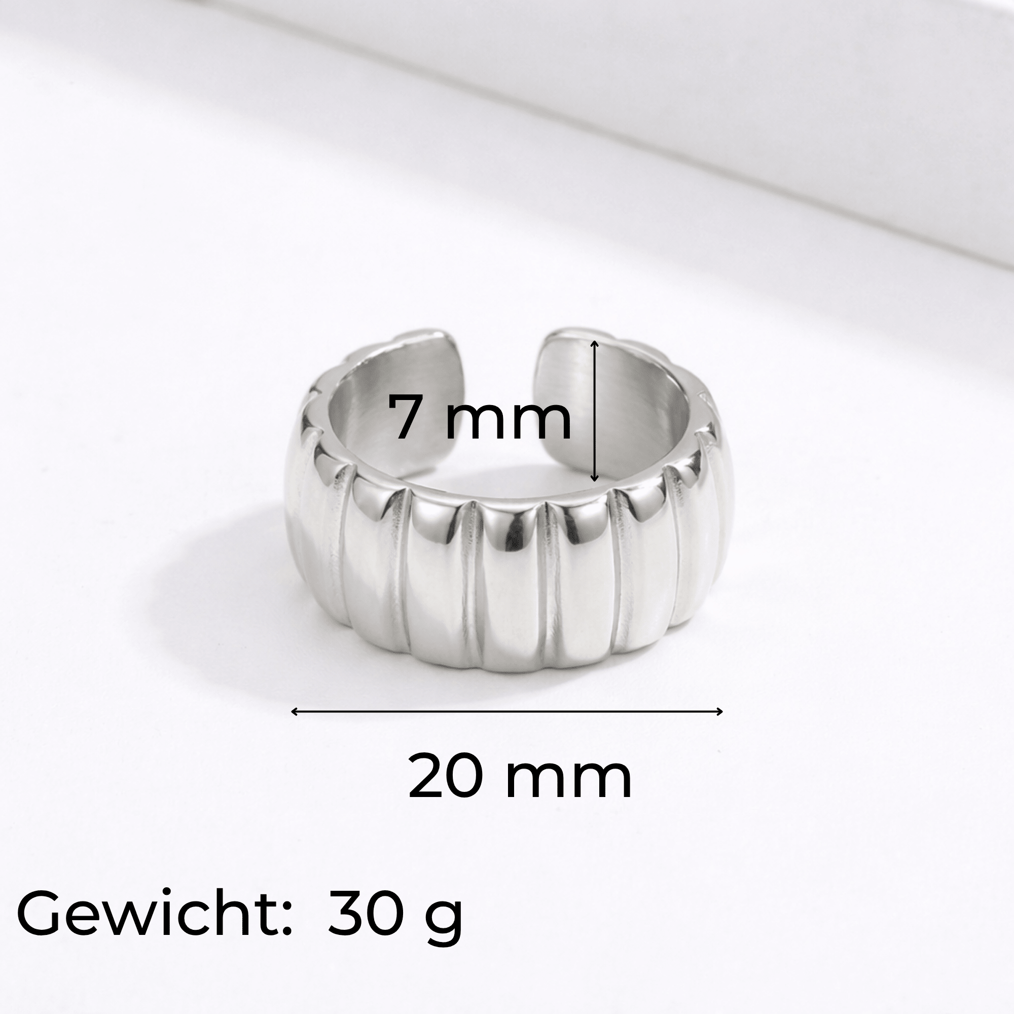 lepelou - leder - Breiter Ring gold - LPSRBREGOL