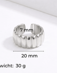lepelou - leder - Breiter Ring gold - LPSRBREGOL