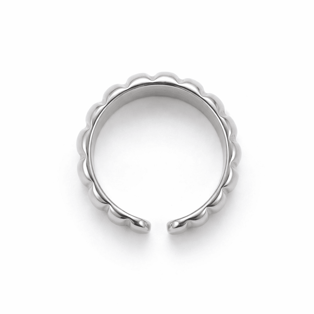 lepelou - leder - Breiter Ring silber - LPSRBRESIL